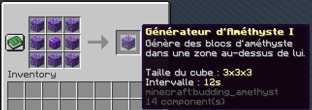 Craft Générateur Tier 1